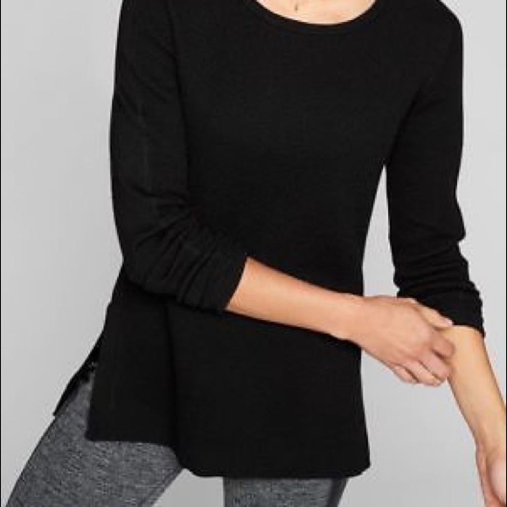 Athleta Honeycomb Thermal sweater tunic Black XL